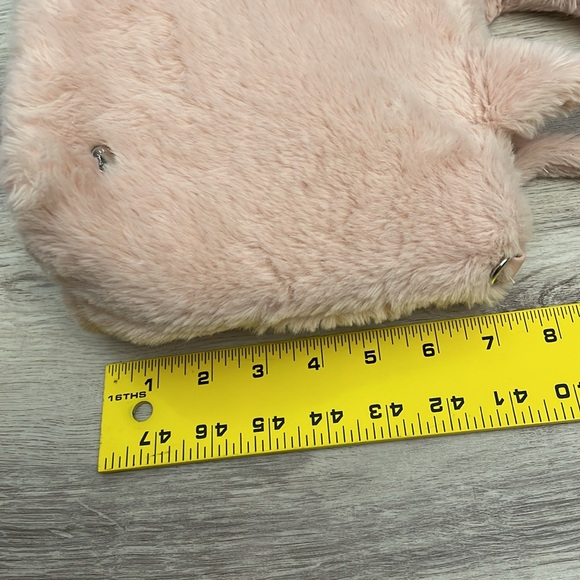 Kendall & Kylie Light Pink Faux Fur Double Strap Shoulder Bag Approx 10" X 7" - Picture 10 of 14
